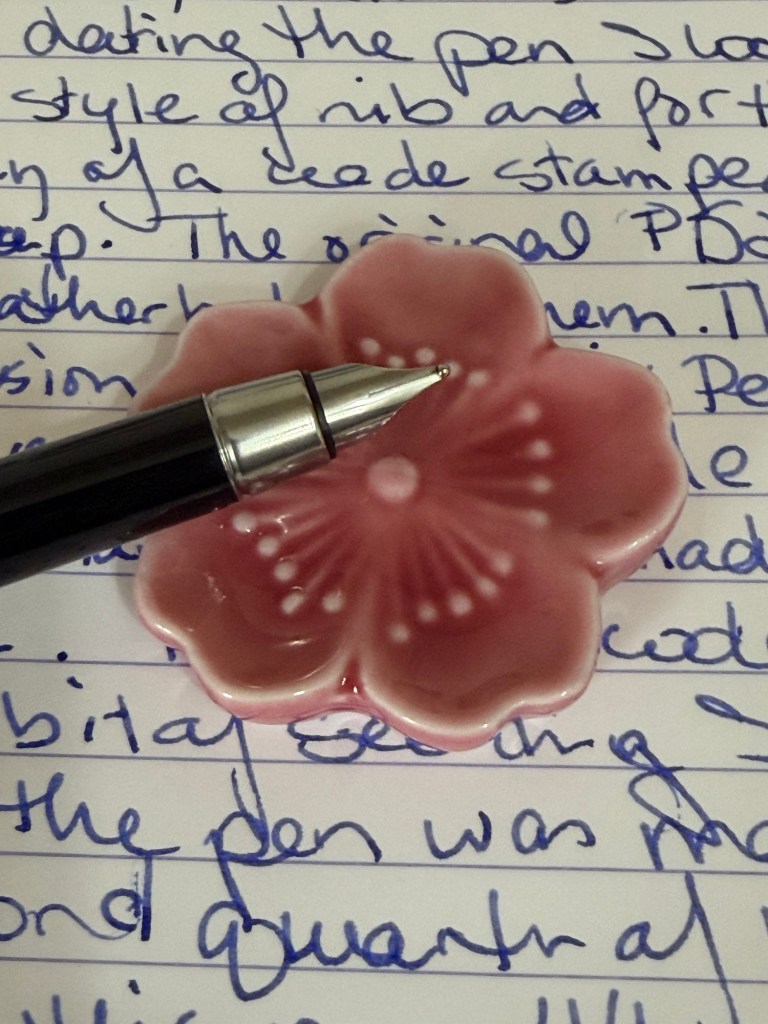 close up of the nib section on the parker 25